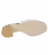 Fehér bőr flip-flop dekoratív sarokkal DSL2443
