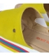 Sárga bőrpapucsok színes MARLENE talpazaton DSL3000
