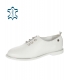 Fehér bőr elegáns cipő gyöngyökkel D-741