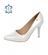 Fehér gyöngyházfényű elegáns alkalmi cipő DLO944-861