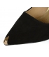 Fekete alkalmi cipő arany dísszel DLO2117