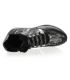 Szigetelt fekete cipők ezüst kígyó mintával DKO3018