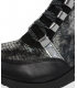 Szigetelt fekete cipők ezüst kígyó mintával DKO3018