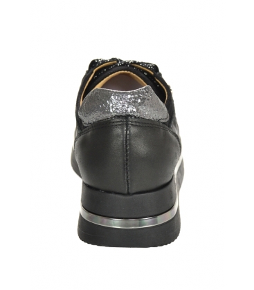Fekete-szürke cipők álcázott mintával fekete talpon KARLA DTE2118 
