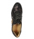 Fekete cipők sima lakkbőrrel és bordó álcázott mintával a talpán TAMIRA K894