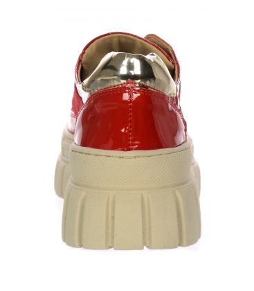 Piros arany színű egyszerű tornacipő a ZUMA DTE2118 talpon