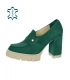 Zöld csiszolt bőr magas sarkú cipő DLO2333
