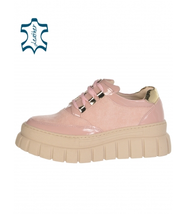 Rózsaszín-bézs stílusos tornacipő a ZUMA DTE2118 talpon