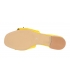 Sárga alacsony sarkú cipő színes díszítéssel DSL2313