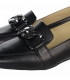Fekete elegáns alacsony cipő fekete díszítéssel DBA2285