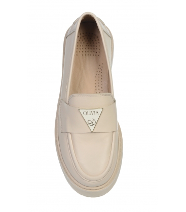 Bézs színű egyszerű alacsony cipő a Amalfi talpán DBA5100