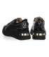 Fekete bőr tornacipő arany részletekkel fekete-arany talpon HOGA DTE044