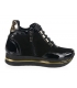Fekete-arany szigetelt boka tornacipő - 3018 KARLA