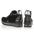 Fekete és ezüst boka tornacipő - 3018 KARLA