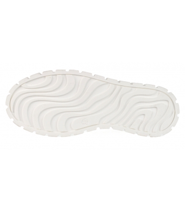 Fehér és ezüst felbújós tornacipő finom mintával, fehér talpon DTE3316