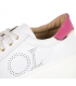 Fehér tornacipő OL logóval és rózsaszín elemmel a sarkán 7503