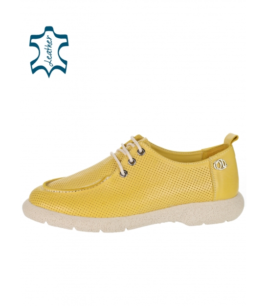 Sárga kényelmes cipő OL 011-99 logóval