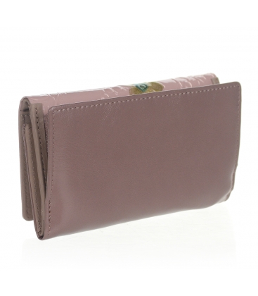 Kisebb rózsaszín bőr pénztárca PN29