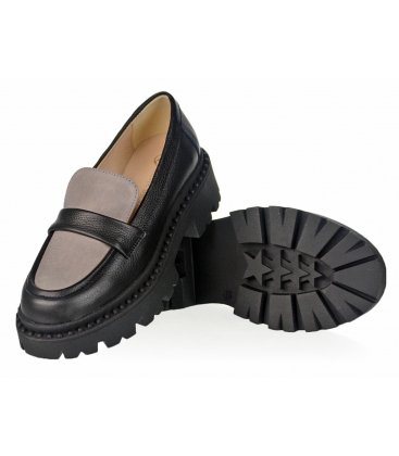 Fekete és szürke kényelmes cipő N967