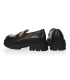 Fekete és bézs színű kényelmes cipő N967