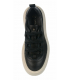 Fekete bőr tornacipő bézs színű talpon DTE N1020